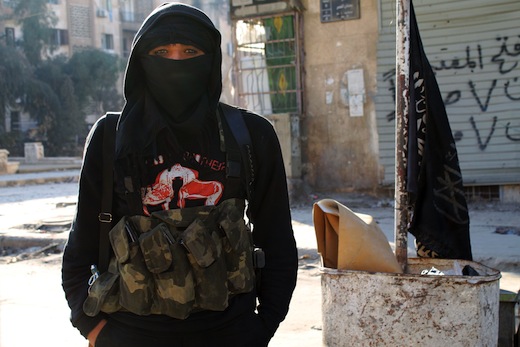 A member of jihadist group Al-Nusra in the northern Syrian city of Aleppo Photo: AFP/Getty